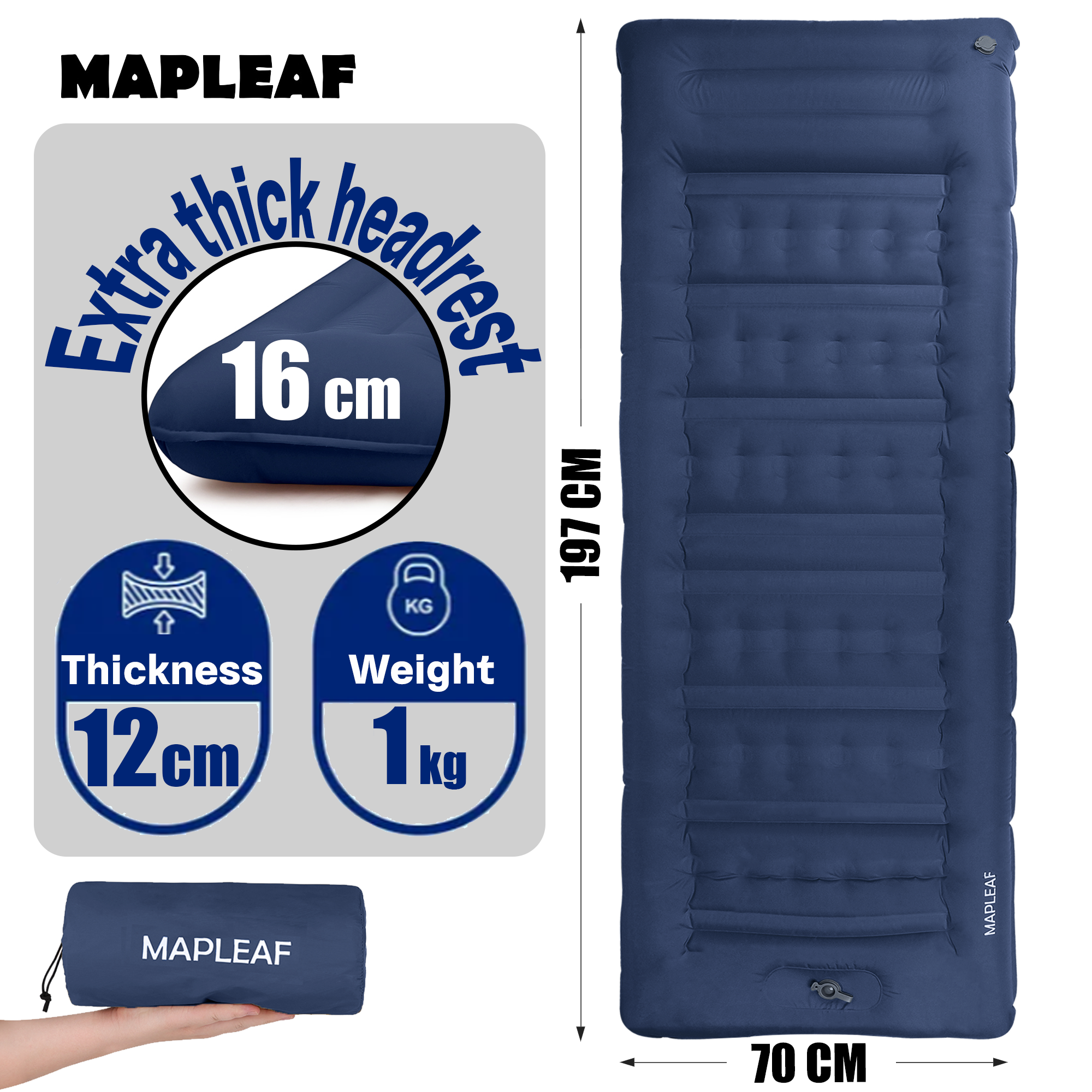 MAPLEAF 12cm Air Mattress Camp - Outdoor Camping Carpet recensione e prezzo