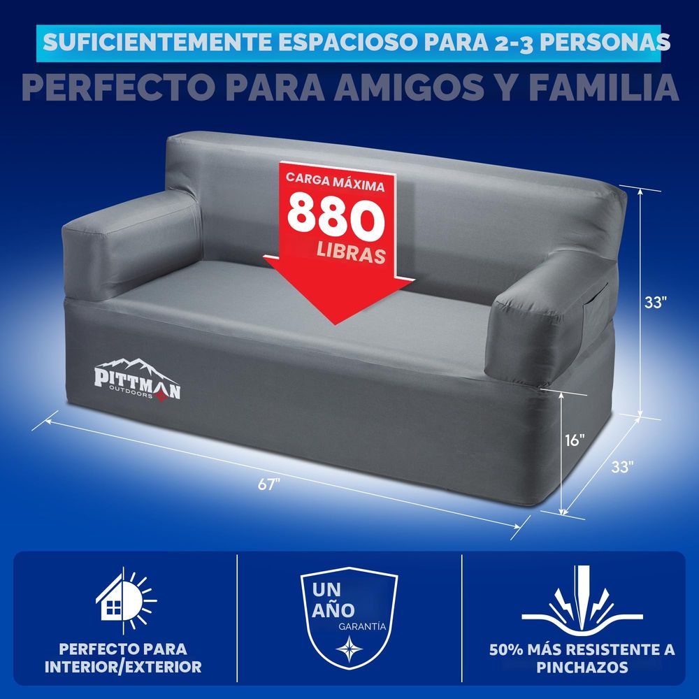 Inflatable sofa with integrate - Camping Outdoor Or Indoor recensione e prezzo