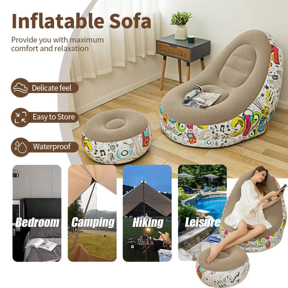 Modern Eco-flocked PVC Inflata - Outdoor Camping Recliner recensione e prezzo