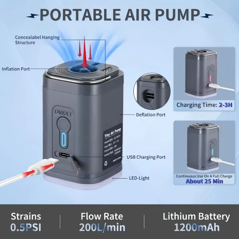 Portable Air Pump Camping Matt - Outdoor Camping Carpet recensione e prezzo
