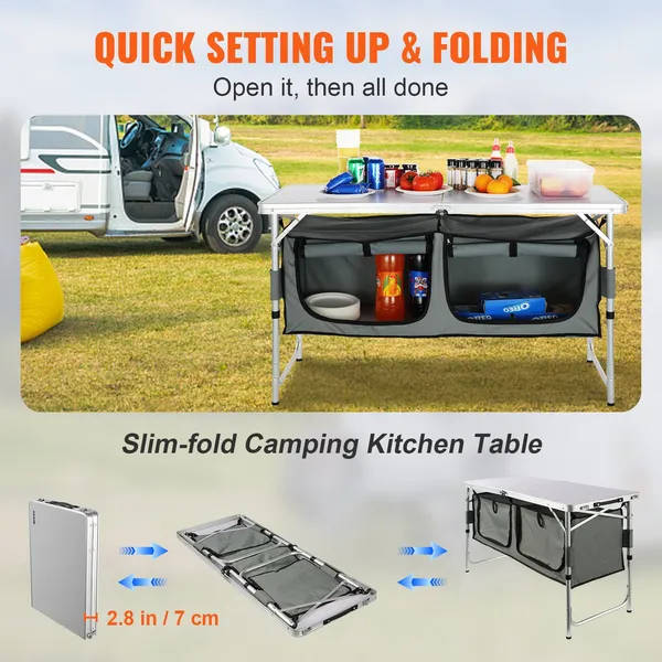 Camping Kitchen Table, Quick S - Outdoor Camping Kitchen Setup recensione e prezzo