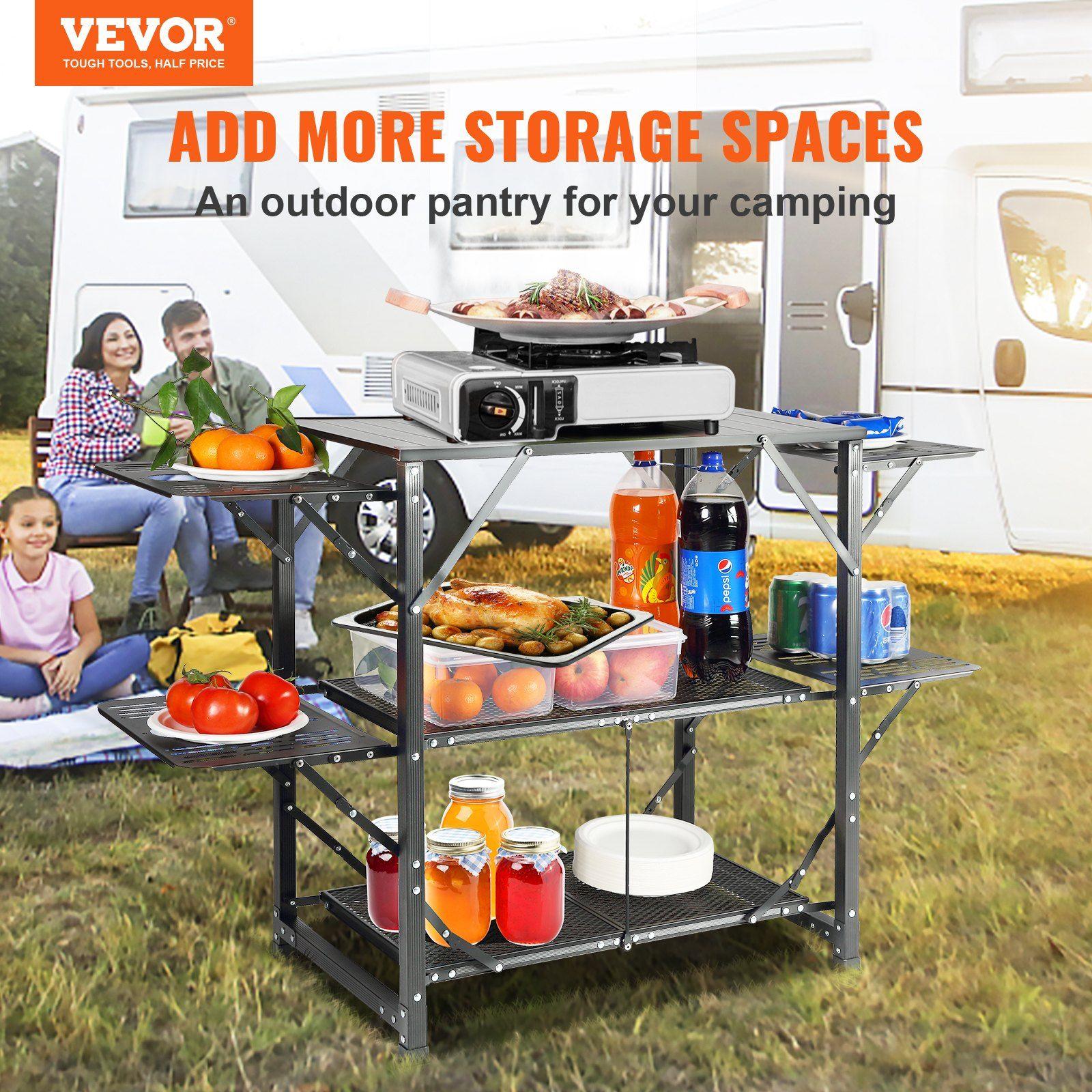 All-in-one 49.6in Aluminum Cam - Outdoor Camping Kitchen Setup recensione e prezzo