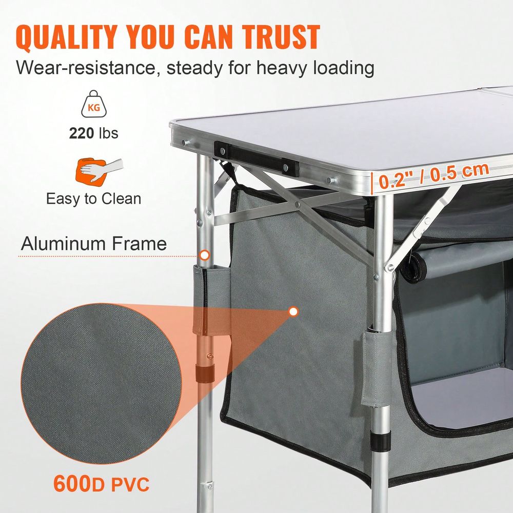Kitchen Table, Quick SetUp Fol - Outdoor Camping Kitchen Setup recensione e prezzo