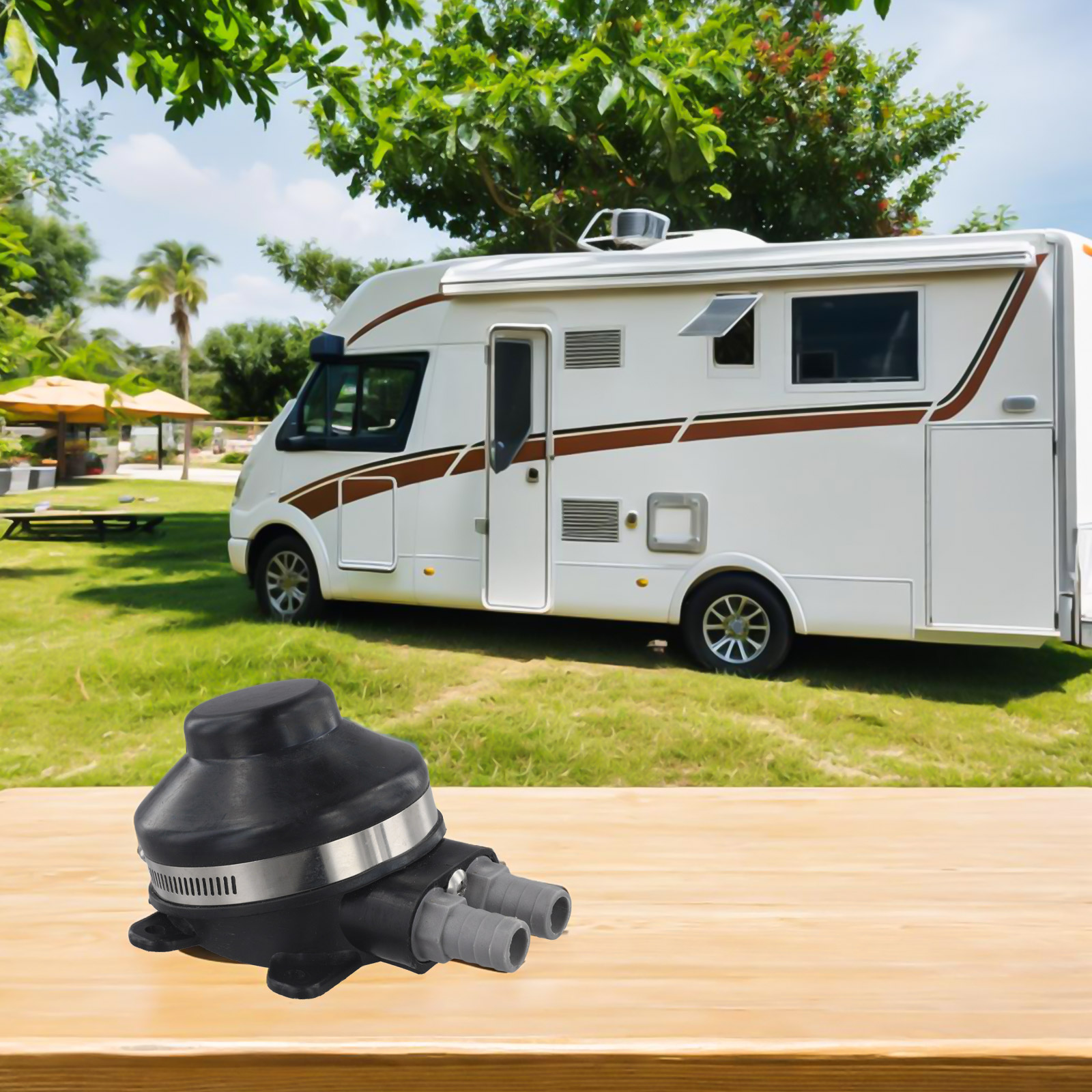 Black Foot Operated Water Pump - Outdoor Camping Toilet Tent recensione e prezzo