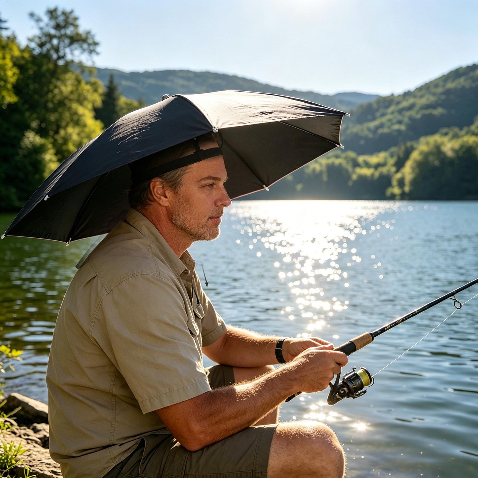 Folding Umbrella Hat Waterproo - Outdoor Camping Umbrella recensione e prezzo